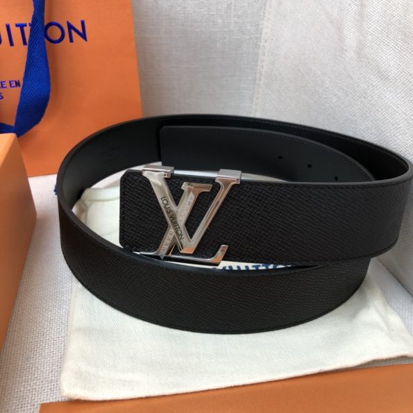Louis Vuitton Initiales Reversible LV Belt with Silver Hardware LV ...
